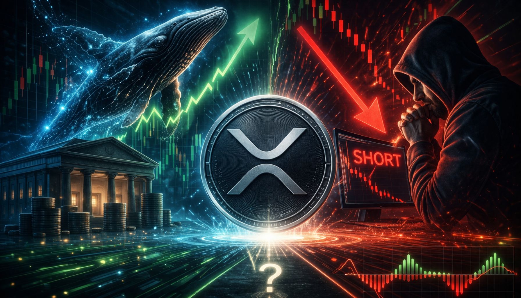 XRP perka už tikrus pinigus. Finansinį svertą turintys prekybininkai vis dar trumpina. Sužinokite, kas paprastai vyksta toliau